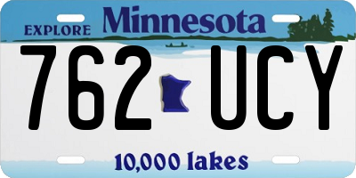 MN license plate 762UCY