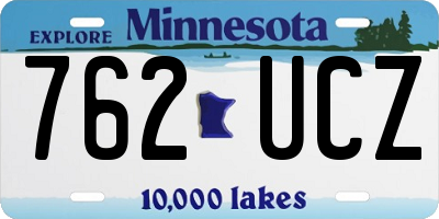 MN license plate 762UCZ