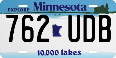 MN license plate 762UDB
