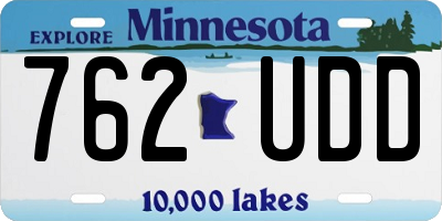 MN license plate 762UDD