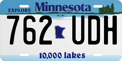 MN license plate 762UDH
