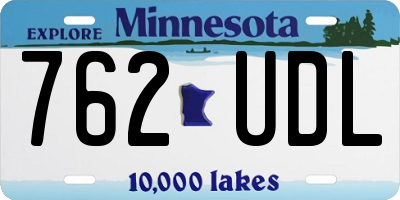 MN license plate 762UDL