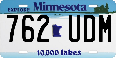MN license plate 762UDM