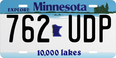 MN license plate 762UDP