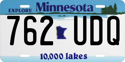 MN license plate 762UDQ