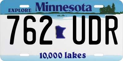 MN license plate 762UDR