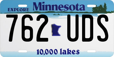 MN license plate 762UDS