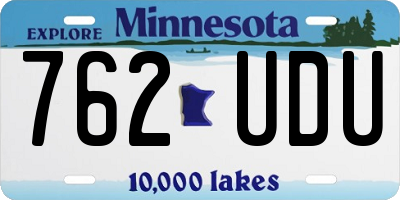 MN license plate 762UDU