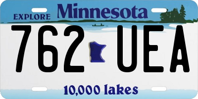 MN license plate 762UEA