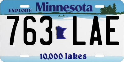 MN license plate 763LAE