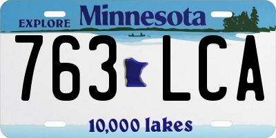 MN license plate 763LCA