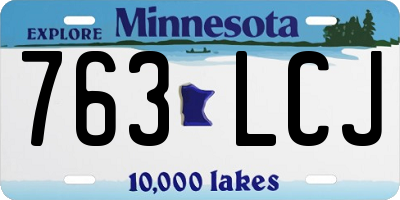 MN license plate 763LCJ