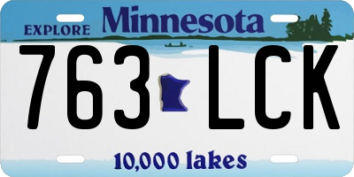 MN license plate 763LCK