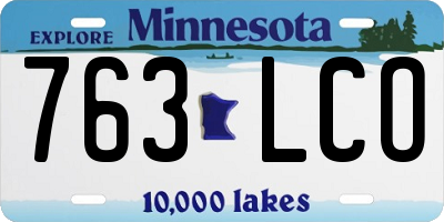 MN license plate 763LCO