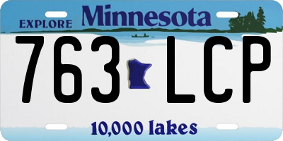 MN license plate 763LCP