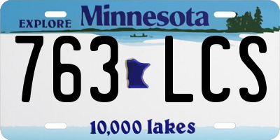 MN license plate 763LCS