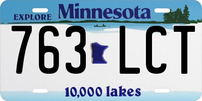 MN license plate 763LCT