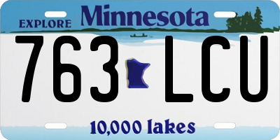 MN license plate 763LCU