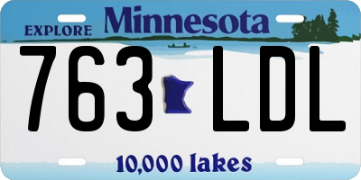 MN license plate 763LDL