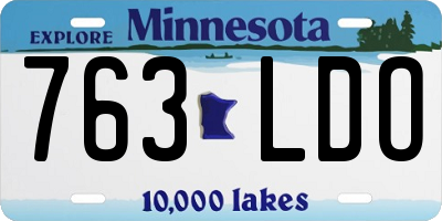 MN license plate 763LDO