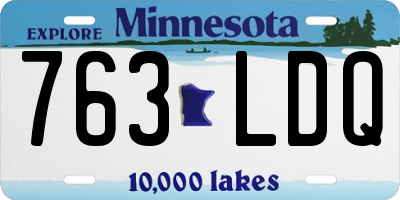 MN license plate 763LDQ