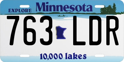 MN license plate 763LDR