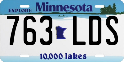MN license plate 763LDS