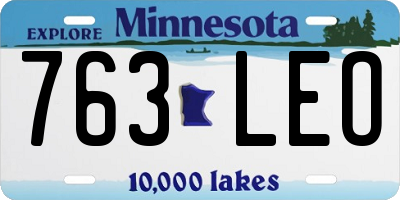 MN license plate 763LEO