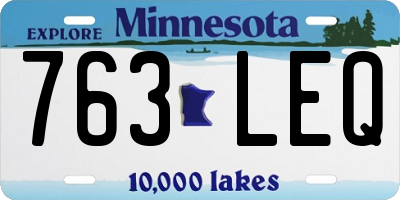 MN license plate 763LEQ
