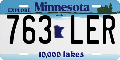 MN license plate 763LER
