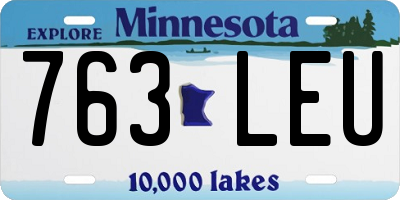 MN license plate 763LEU