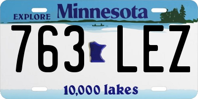 MN license plate 763LEZ