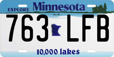 MN license plate 763LFB