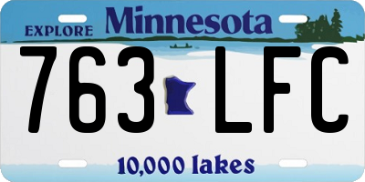 MN license plate 763LFC