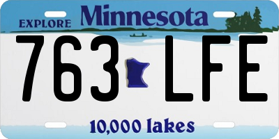 MN license plate 763LFE