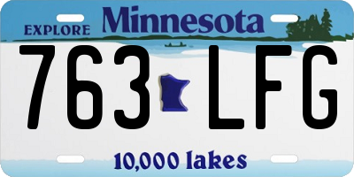 MN license plate 763LFG