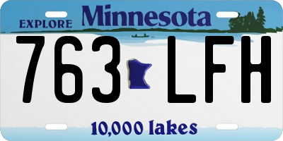 MN license plate 763LFH