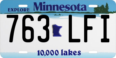 MN license plate 763LFI
