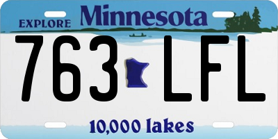 MN license plate 763LFL
