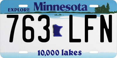 MN license plate 763LFN