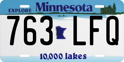 MN license plate 763LFQ