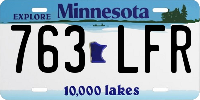 MN license plate 763LFR
