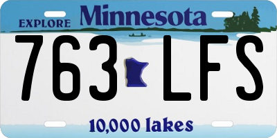 MN license plate 763LFS