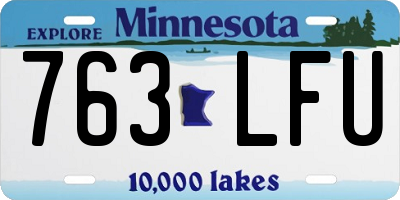 MN license plate 763LFU