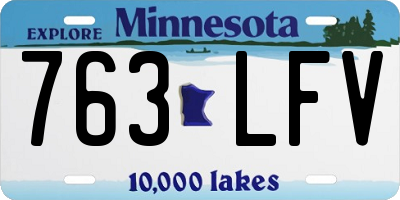 MN license plate 763LFV