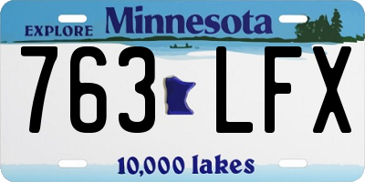 MN license plate 763LFX