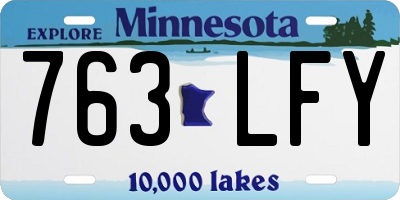 MN license plate 763LFY