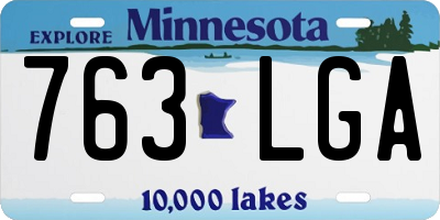 MN license plate 763LGA