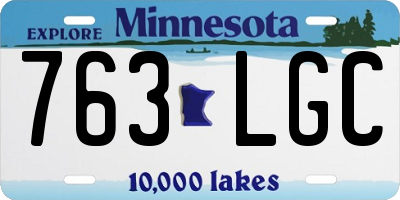 MN license plate 763LGC