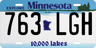 MN license plate 763LGH